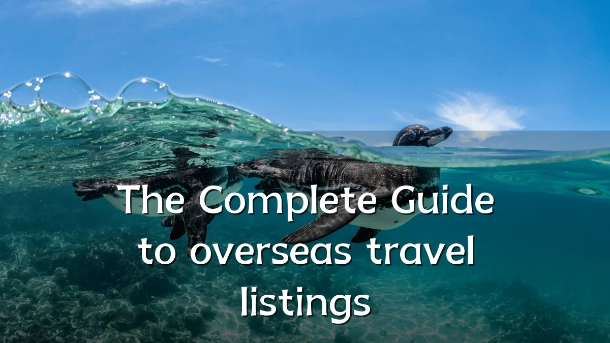 The Complete Guide to overseas travel listings