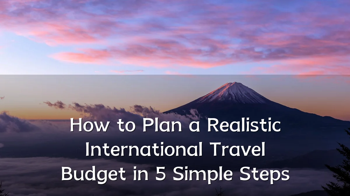 How to Plan a Realistic International Travel Budget in 5 Simple Steps