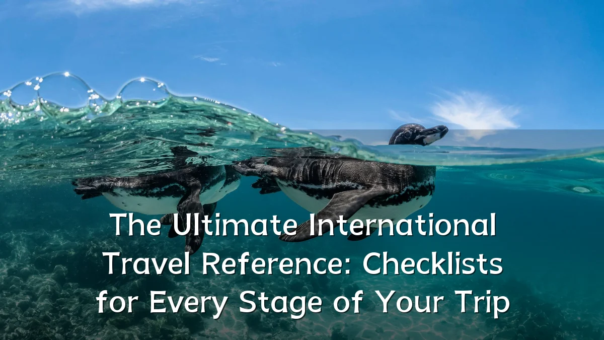 The Ultimate International Travel Reference: Checklists for Every Stage of Your Trip