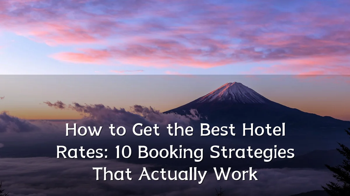 How to Get the Best Hotel Rates: 10 Booking Strategies That Actually Work